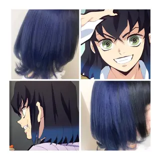 ミディアム カラー GARU-ガル-所属・TSUNO🦖 派手髪/オタク美容師のヘアスタイル