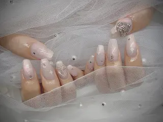 ネイル I-nailロング /ワンホン/キラキラのネイルデザイン