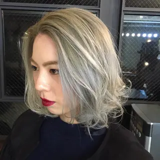 ショート カラー パーマ ヘアアレンジ メンズ キッズ ネイル マツエク・マツパ 韓国風×透明感カラー 髪質改善オタベシンヤのヘアスタイル