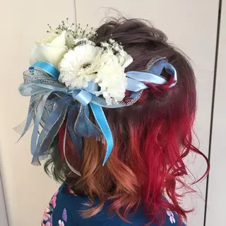 カラー ヘアアレンジ 髪質改善 頭身浴/ 中田のヘアスタイル