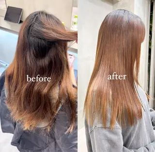 ロング カラー ナツミ/透明感カラー /酸性ストレートのヘアスタイル