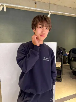 カラー メンズ Kaho🌼/メンズ ニュアンスパーマのヘアスタイル