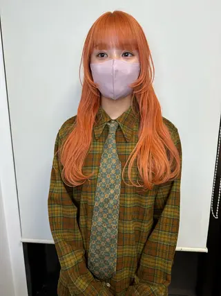 ロング カラー peg.hair所属・ブリーチカラー🫧 森　凪沙のヘアスタイル