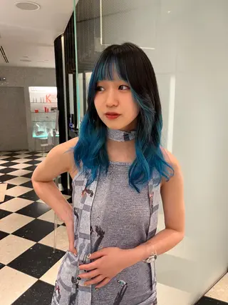 ロング カラー メンズパーマ/ブリー チ/motokiのヘアスタイル