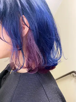 ミディアム カラー パーマ ヘアアレンジ メンズ キッズ ネイル マツエク・マツパ 女性専用サロン梅田 髪質改善カラーakiのヘアスタイル