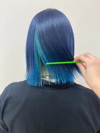 セミロング カラー ヘアアレンジ 🍒KIKUCHI KANAE🍒のヘアスタイル