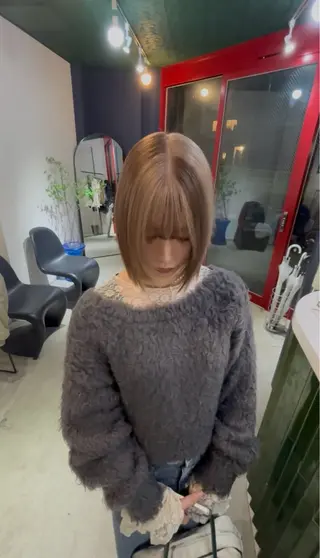 ショート カラー 艶ハイトーンカラー/ 梅田美容室/runaのヘアスタイル