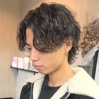 ミディアム パーマ メンズ 💡似合わせのプロ 💡takutoのヘアスタイル