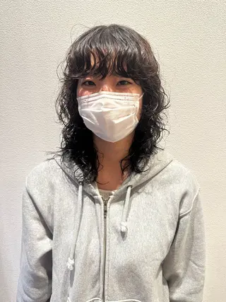 ミディアム パーマ パーマ 大須美容師 ぱるのヘアスタイル