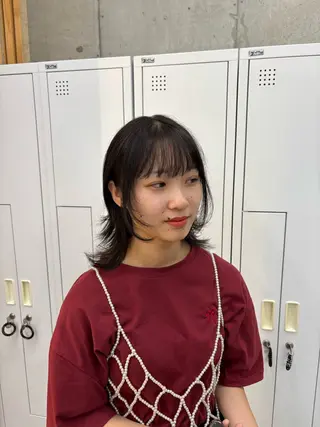 ミディアム 長谷川 日南のヘアスタイル