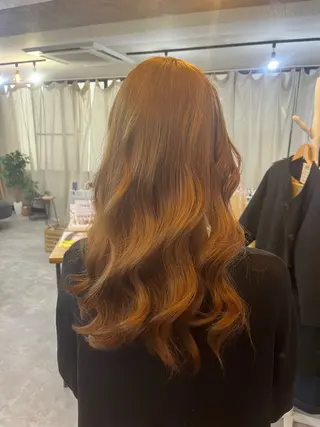 セミロング カラー パーマ ヘアアレンジ Eir江坂　カット/ボブ/ショート/髪質改善カラー/トリートメント所属・髪質改善カラー特化 亮輔【江坂駅すぐ】のヘアスタイル