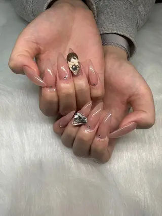 ネイル 井上春菜/長さだし パラジェルフィルインのネイルデザイン