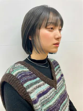 ミディアム カラー カラー/レイヤー/ 髪質改善/PAAQのヘアスタイル