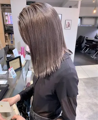 カラー 顔まわり/ボブウルフ 🤍愛唯(めい)のヘアスタイル