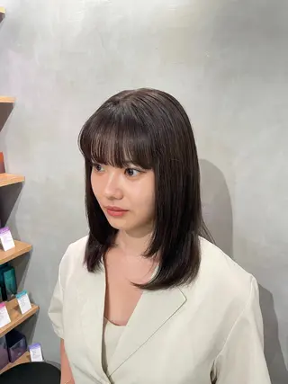 セミロング メンズ縮毛矯正 ブリーチカラー/まやのヘアスタイル