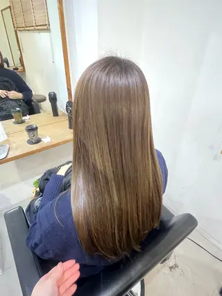 ロング カラー ✨🎨ブリーチなし 透明感カラー✨美友のヘアスタイル