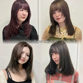 セミロング うる艶カラー/ レイヤー/アスカのヘアスタイル