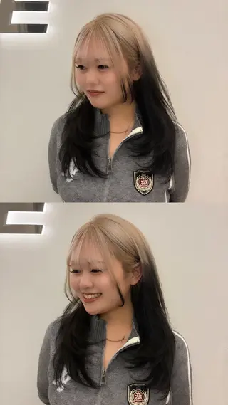 ロング 艶髪ハイトーンカラー 渋谷🎀ririkaのヘアスタイル