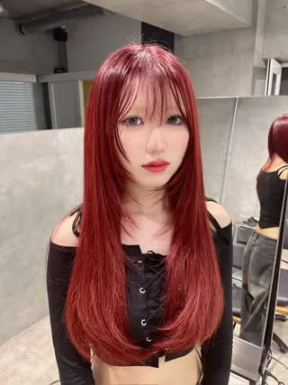 ロング カラー 韓国レイヤー/透明感 /髪質改善/アジキのヘアスタイル