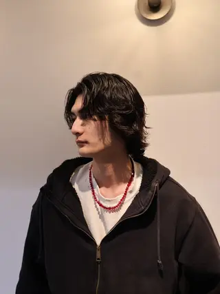 ミディアム 川副/シャドウ/ 波巻き/メンズパーマのヘアスタイル