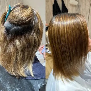 ミディアム 髪質改善 スペシャリストのヘアスタイル