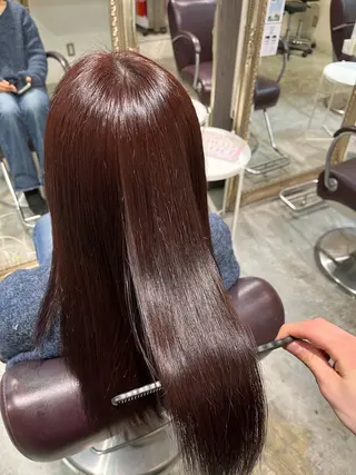 ロング カラー フェザーパーマ🌙 毛流れ yuzukiのヘアスタイル