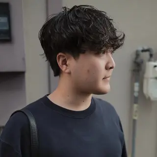 ショート パーマ メンズ トレンドパーマ /大阪/福島駅/りなのヘアスタイル