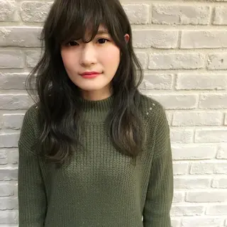 ミディアム セミロング ロング カラー la fith所属・rico_by ヘアとアイブロウのヘアスタイル