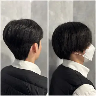 ショート パーマ メンズ 韓国メンズヘア/ ダウンパーマ/歩夢のヘアスタイル