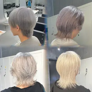 ミディアム カラー メンズ ブリーチ/艶カラー/ メンズ♱ʜᴀʀᴜᴋᴀのヘアスタイル