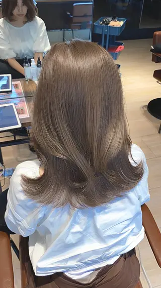 ミディアム カラー ヘアアレンジ 顔周り&ミディアム 特化/池袋/kokiのヘアスタイル