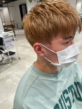 ショート カラー パーマ ヘアアレンジ メンズ パーソナルカラー合わ せたカラー🤍なつみのヘアスタイル