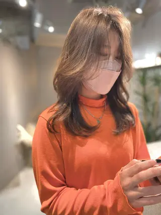 ロング 23°NADAUN所属・岐阜1番韓国ヘア/ 星羅/23°のヘアスタイル