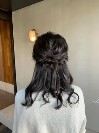 セミロング ヘアアレンジ ピンクカラー/ mana🎀のヘアスタイル