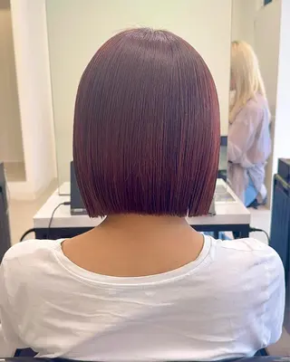 ミディアム カラー ボブ/暖色カラー 🎧 kei 🎀のヘアスタイル