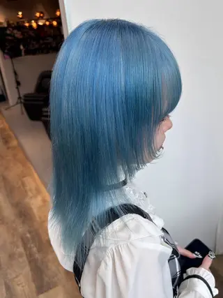 ミディアム カラー MARQUEE所属・Ayame / ハイトーンカラーのヘアスタイル