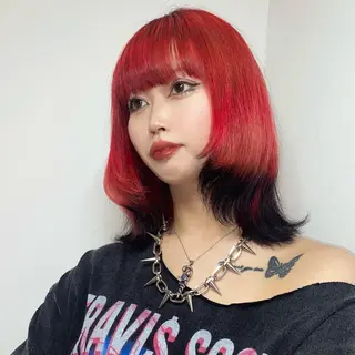 ミディアム カラー ★デザインカラー ハイトーン ももか★のヘアスタイル