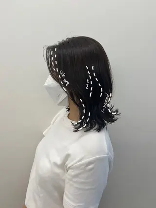 ミディアム パーマ IT’s所属・韓国好き🇰🇷 美容師MIKUのヘアスタイル