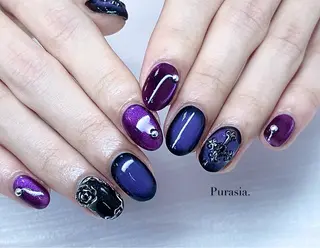 ネイル Purasia高橋✧ マグ/ワンホン/地雷のネイルデザイン