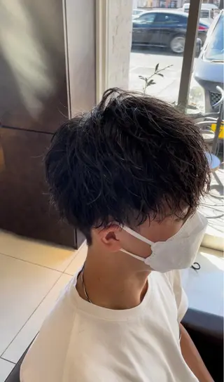 ショート パーマ メンズ 静岡/草薙パーマ メンズバレイヤージュのヘアスタイル