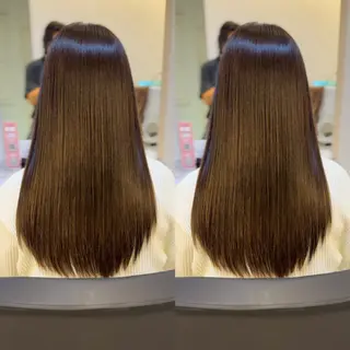 セミロング 髪質改善ストレート/レイヤーカット/Lee Horie所属・髪質改善&縮毛矯正 池本 有宏のヘアスタイル