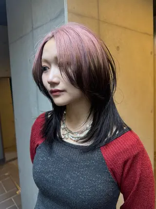 ロング カラー だいち/ハイトーン/ デザインカラーのヘアスタイル