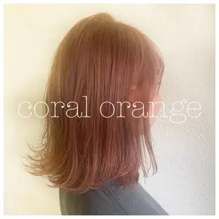 ミディアム カラー ヘアアレンジ 赤味消し.髪質改善 🌿𝘠𝘜𝘙𝘐のヘアスタイル