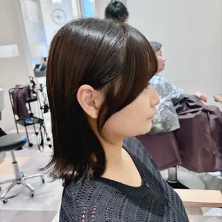 セミロング 横浜　前髪顔まわり /長谷川未波のヘアスタイル