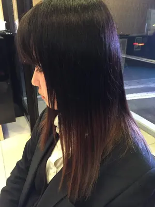 ロング カラー 関口 友行のヘアスタイル