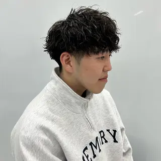 ショート パーマ メンズ 【メンズパーマ特化】 🍏網中勇喜のヘアスタイル
