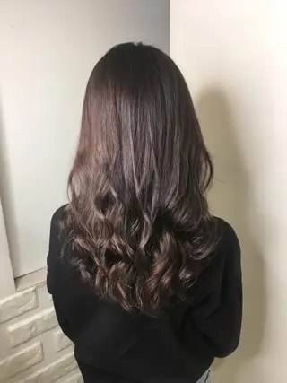ロング カラー 農添 杏のヘアスタイル