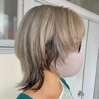 ミディアム カラー ヘアアレンジ maoブリーチ無し 似合わせカラーのヘアスタイル