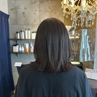 ミディアム 阿部 麻衣子のヘアスタイル