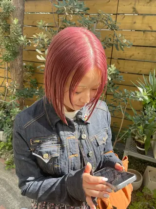 ミディアム HITOMI 福岡パーマのヘアスタイル